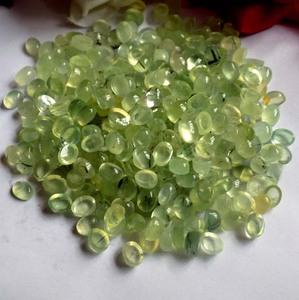 Prehnita certificada por IGI, cuentas de piedras preciosas sueltas de forma ovalada de 6x8mm para boda o regalo de vacaciones, joyería, regalo de Navidad de Feliz Año Nuevo - Product Image 2