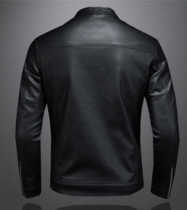 Chaquetas de cuero 2025, precio barato, chaquetas de espuma negra transpirables de secado rápido de alta calidad, chaqueta de cuero de invierno para hombres OEM - Product Image 3