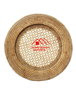 Assiette de présentation spirale faite à la main, style classique, idéale pour la table à manger - Design en cannage - Product Image 2