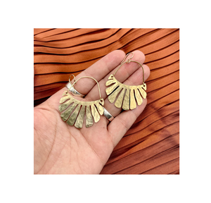 Boucle d'oreille en laiton femmes bijoux nouveau plaqué grosses boucles d'oreilles torsadées pour les femmes - Product Image 4