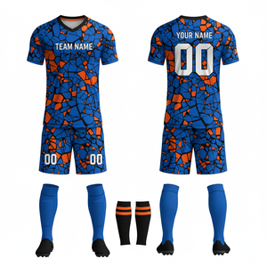 Uniforme de Fútbol Sublimado Único |   Conjunto de Jersey Resistente a la Decoloración |   Logotipo Personalizado del Equipo - Product Image 2