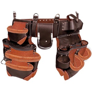 19 Pocket Leather Tool Belt Pouch Multipurpose Pockets <b>Work</b> Organizer <b>Bag</b> Framin - Product Image 3
