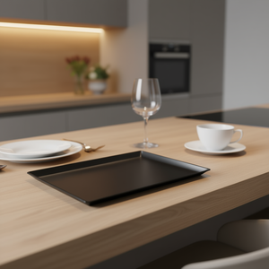 Plateau en mélamine noir Ilsa Lullaby 34,8x23,8x2,1h Vaisselle élégante - Product Image 3