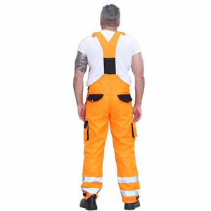 ชุดคลุมกันลมแบบสะท้อนแสงป้องกันไฟฟ้าสถิตย์สำหรับผู้ชาย ชุดทำงานก่อสร้างแบบมีสายรัดเอว - Product Image 3