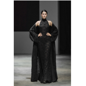 Wholesale <b>Women</b> <b>Coat</b> Winter Elegant ELYSIAN KIMONO <b>LONG</b> <b>COAT</b> Adorned With Delicate Crystal Strands ODM <b>Coats</b> For <b>Women</b> Vietnam - Product Image 1