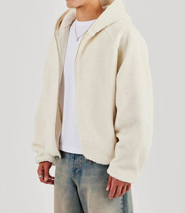 Sudadera con Capucha de Moda Casual con Cierre y Hombros Caídos, Talla Grande, Invierno 2026, Fabricada en Pakistán por Mexion - Product Image 4