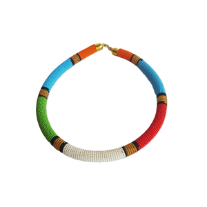 สร้อยคอเชือกลูกปัดหลากสีสำหรับผู้หญิงสร้อยคอลูกปัดร้อยลูกปัดงานตามสั่ง - Product Image 3