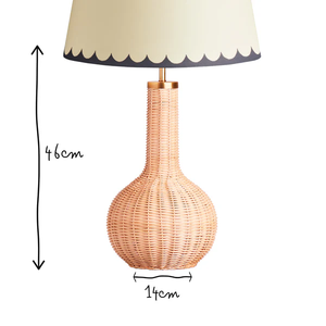 Lámpara de mesa de ratán con pantalla de tambor de seda, hechas de materiales Lámparas hechos a mano, accesorios de decoración del hogar, al por mayor. - Product Image 5