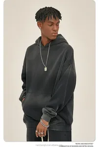 Unisex Comfortable Acid Wash Printed Tracksuits Midweight Winter Running Wear in Bulk Quantity Solid Pattern Plus Size - Product Image 3