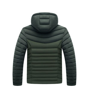 Men's Winter Puffer Jacket Custom Made High Quality Coated Breathable Outdoor Long Sleeve Hooded Collar <b>Waterproof</b> Windproof - Product Image 4
