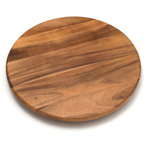 <b>Wooden</b> Lazy Susan Rotating <b>Turntable</b> Dining Table Top <b>Wooden</b> Round Serving Wine Decorate - Product Image 2
