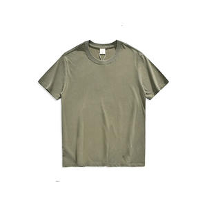Vente en gros de t-shirts décontractés en coton biologique pour hommes, couleur unie, épaules tombantes, séchage rapide, coupe surdimensionnée d'été - Product Image 5