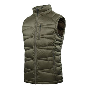 New Arrival <b>Men's</b> Sleeveless Smart Casual Leather Jacket Customizable Canvas Body <b>Warmer</b> With Zipper Closure for Spring - Product Image 3