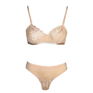 Conjunto de sujetador y bragas para mujer - Color piel - Product Image 1