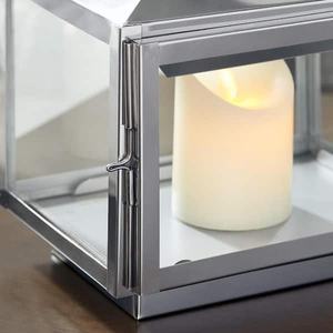 Innovador candelabro de cristal de acero inoxidable de dos piezas, linternas, artesanía, decoración de jardín para el hogar, diseño europeo moderno - Product Image 4