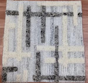 Ensemble de tapis en laine noués à la main, à poils longs, tissage plat moderne, couleur unie, design touffeté moelleux, imprimé par des artisans indiens - Product Image 3