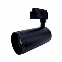 Spot LED sur rail moderne noir/blanc en aluminium 30W zoomable, éclairage COB réglable pour intérieur, galerie, musée, éclairage sur rail LED 220V