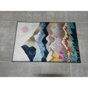 Abstract Mountain <b>Rug</b>: 3D Printed Anti-Slip Accent Carpet,<b>Chenille</b> <b>Rug</b> - Product Image 1