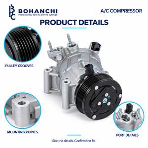 Compressore AC Personalizzabile Bohanchi per <span class=keywords><strong>Ford</strong></span> Transit <span class=keywords><strong>Courier</strong></span> H1BH19D629DB H1BH19D629DA VS14 12V - Product Image 3