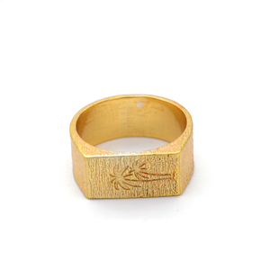 Anillo de Latón Macizo Natural con Forma de Cocotero, Moderno y de Alta Calidad, Ideal para Regalo, Ahorra Espacio, Joyería Casual - Product Image 1
