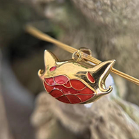 Bijoux en émail de vache à boeuf animal à la mode collier pendentif en argent massif pour enfant et femme