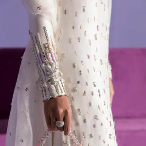 Fabricante profesional de alta calidad personalizado bordado mujeres vestido de fiesta paquistaní precio razonable mujeres vestido de fiesta - Product Image 4