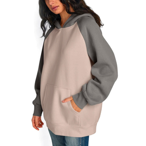 Ropa de calle de alta calidad, Sudadera con capucha Unisex para mujer, 100% de algodón, otoño, con capucha, antipilling, transpirable, bolsillos con logotipo personalizado - Product Image 5