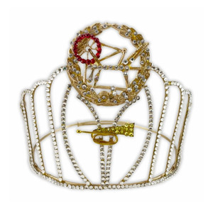 มงกุฎนักบุญหญิงแห่งเจริโค รุ่น Grand Worthy Crown สีทอง พร้อมกล่อง  มงกุฎประดับเพชรสวยงาม พร้อมกล่องฟรี - Product Image 1