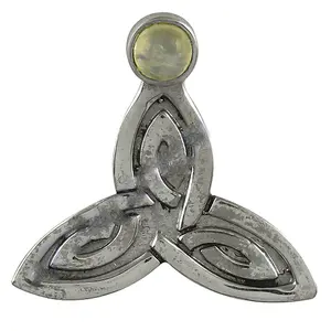 Colgante con Nudo Celta en Oro Rosa con Baño de Rodio y Piedra Preciosa, Regalo para Ella - Product Image 3