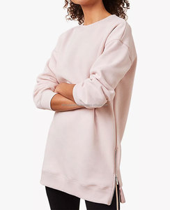 Sweat-shirt à capuche surdimensionné pour femme de haute qualité, col rond, taille plus, 100% coton, logo imprimé sur le devant, badge, service OEM - Product Image 3