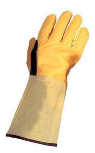 Guantes profesionales de cuero de vaca para Stick MIG Tig soldadura Color personalizado seguridad trabajo mano guantes protectores - Product Image 4