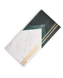 Green and white marble finished Hot selling kitchen accessories marble chopping board by wholesale supplier