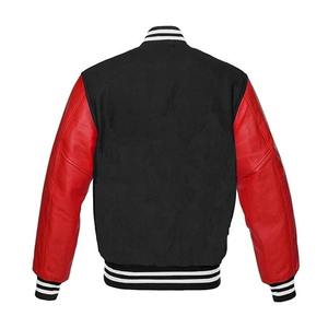 Veste universitaire personnalisée pour hommes broderie de lettres patchs en chenille Baseball Streetwear veste en cuir de laine d'université pour hommes - Product Image 6