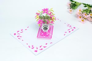 Producto superior, tarjeta emergente de lirios rosas, uso de Color personalizado para el Día DE LA Madre, precio razonable hecho en artesanía de Vietnam - Product Image 5