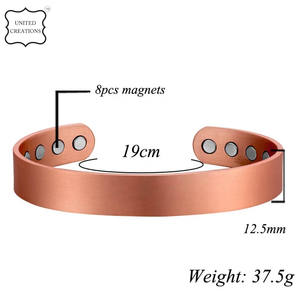 Wholesale Plain Magnetic <b>Copper</b> <b>Bracelet</b> for <b>Men</b> Women <b>Copper</b> Magnetic <b>Bracelet</b> Best Quality <b>Men</b> Magnet <b>Bracelets</b> - Product Image 3