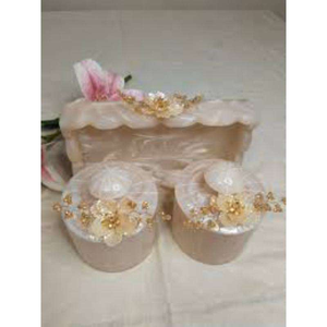 Pure Hand-crafted Design Resin Dry <b>Fruit</b> Jar Set of 2 for Flat Restaurants & Hotels Dry <b>Fruit</b> Servings - Product Image 1