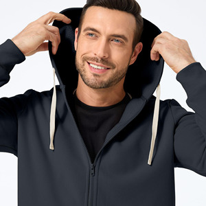 Sweat à capuche épais en coton imprimé 3D avec logo OEM Sweat-shirt oversize à fermeture éclair en éponge française pour hommes XL Street Wear Clothing Hoodies - Product Image 2