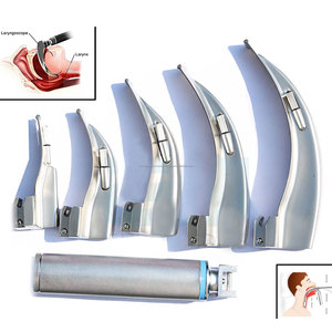 Kit chirurgical de laryngoscope Macintosh, 5 lames, manche manuel, fibre optique, acier inoxydable, réutilisable, certifié CE, usage hospitalier - Product Image 5