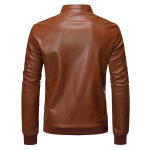 Chaqueta de cuero de diseño personalizado de alta calidad para hombre, moda de invierno de calle, tela de lona transpirable impermeable, recién llegado - Product Image 2