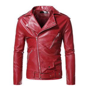 Chaquetas de Invierno para Hombre, Corte Ajustado, de Cuero Genuino y Lona, con Cuello Alto - Precio Bajo al por Mayor - Product Image 1