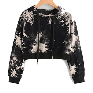 เสื้อฮู้ดครอปสั้นสำหรับผู้หญิง ขายดี ผ้าฝ้าย 100% มีซับใน สวมใส่สบาย แห้งเร็ว มีโลโก้ด้านหน้า เหมาะสำหรับฤดูหนาว - Product Image 1