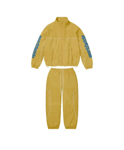 Pantalon de survêtement à logo brodé et veste à glissière deux pièces 100% survêtement coupe-vent en nylon pour hommes - Product Image 4