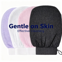 Gants de bain en viscose écologiques personnalisés en gros, exfoliants, gants de hammam marocains Kessa, éponge de gommage