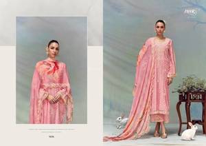 Premium Pure Masleen Impresión digital Dori bordado traje colección disponible a precio mayorista adecuado para ropa de fiesta - Product Image 5