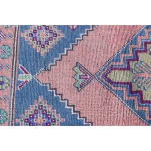 Alfombra Turca Vintage de 3.37x5.7 pies, Alfombra Decorativa, Alfombra de Lana Azul - Product Image 5