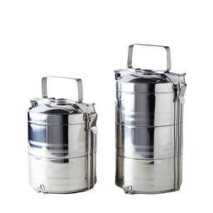 Eco Friendly Custom Multi Layer Office School Kids Stainless Steel Double Wall Lunchbox <b>Tiffin</b> <b>Box</b> Usa - Product Image 4