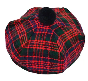 Scozzese MacDonald Tartan Tam O' Shanter Hat Tartan Tammy Bonnet Beret Balmoral Scottish Tammy Hat.