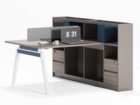 Ventes directes d'usine Bureau ouvert en bois Bureau Poste de travail Cabinet Personnel Poste de travail Bureaux Table d'ordinateur avec pieds en métal