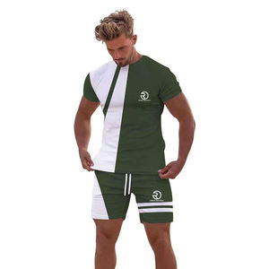 Conjuntos cortos 2025 para hombre, ropa informal de verano para hombre, conjunto de 2 piezas, trajes deportivos para hombre, camisas y pantalones cortos, conjuntos masculinos - Product Image 2