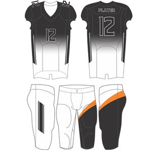 ชุดยูนิฟอร์มฟุตบอลอเมริกันชุด100% โพลีเอสเตอร์ระบายอากาศได้ดี - Product Image 3